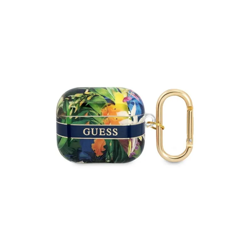 Guess Flower Strap – Cover for Airpods 3 (Blue)