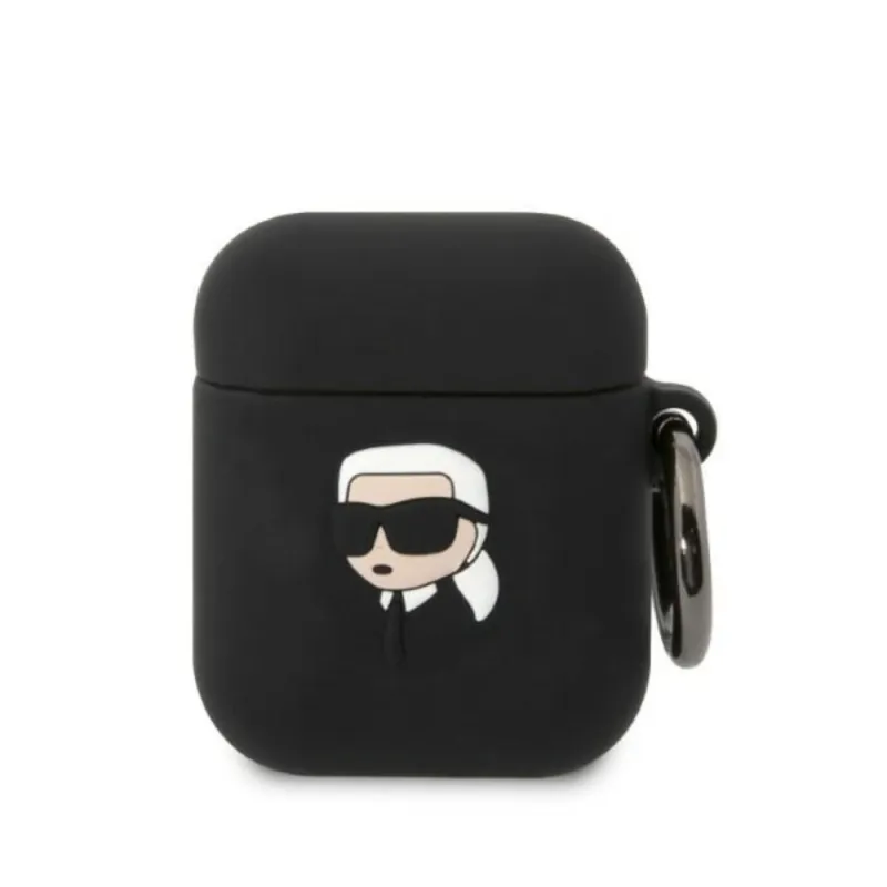 Karl Lagerfeld Silicone NFT Karl Head 3D - AirPods 1/2 gen case (black)