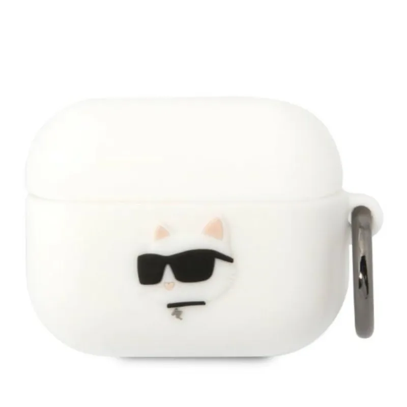 Karl Lagerfeld Silicone NFT Choupette Head 3D - AirPods Pro Case (white)