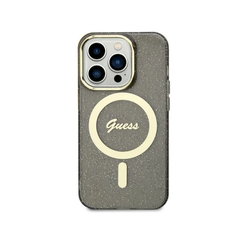 Guess Glitter Gold MagSafe - Case for iPhone 11 (Black)