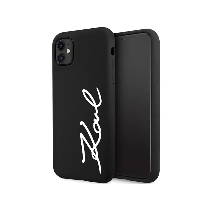 Karl Lagerfeld Silicone Signature - Case for iPhone 11 (Black)