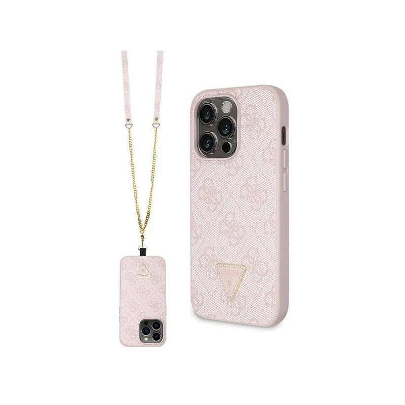 Guess Crossbody 4G Metal Logo - iPhone 15 Pro Case (pink)