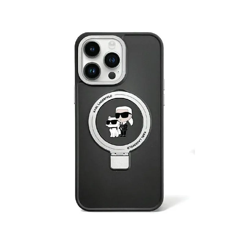 Karl Lagerfeld Ring Stand Karl & Choupette MagSafe - iPhone 13 Pro Case (White)