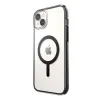 Speck Presidio Perfect-Clear with Impact Geometry + MagSafe - iPhone 15 Plus / 14 Plus Case with MICROBAN Coating (Clear / Black