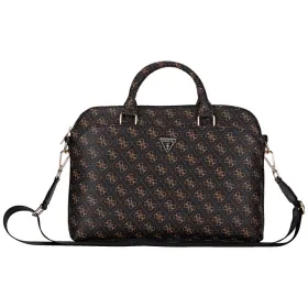 Guess New 4G Zipper Pocket Triangle Logo - Laptop Bag 15" (black)