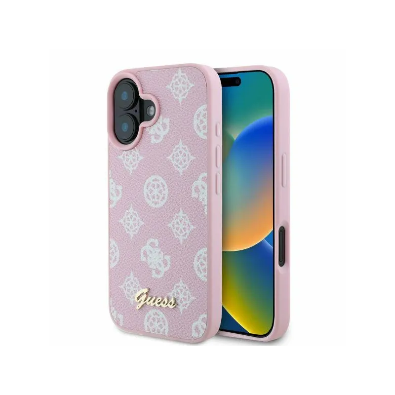 Guess Peony Script MagSafe - Case iPhone 16 (pink)