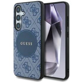 Guess 4G Round Patch Classic Logo MagSafe - Case for Samsung Galaxy S25 (blue)