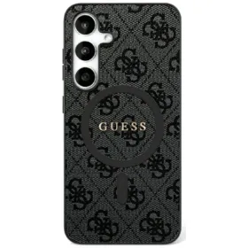 Guess Leather 4G Colored Ring Classic Logo MagSafe - Case for Samsung Galaxy S25 (black)
