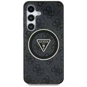 Guess 4G Glitter Triangle Buttons MagSafe - Case for Samsung Galaxy S25 Ultra (black)