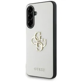 Guess Grained Big 4G Logo Small Classic Logo - Case for Samsung Galaxy A56 5G (beige)