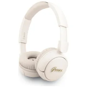 Guess Metal Logo Script - Wireless Over-Ear Headphones Bluetooth V5.3 (beige)