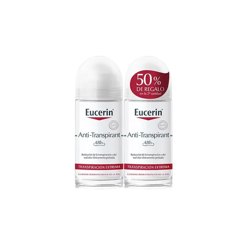 Шариковый дезодорант Eucerin Transpirant Desodorante On Lote 50 ml Антиперспирант 2 штук