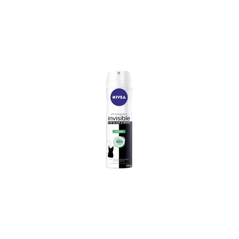 Дезодорант-спрей Nivea Black White Invisible Active 200 ml