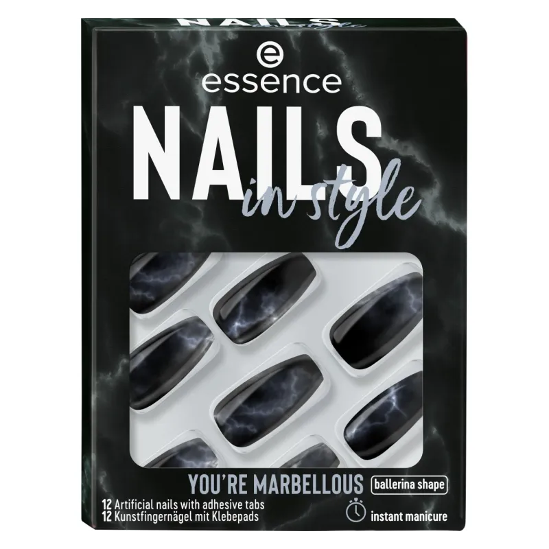 Essence Cosmetics Nails In Style Uñas Artificiales 17-You're Marbellous 12 U