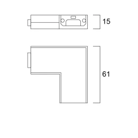 CONVENIO FLAT CORNER WHITE 12V