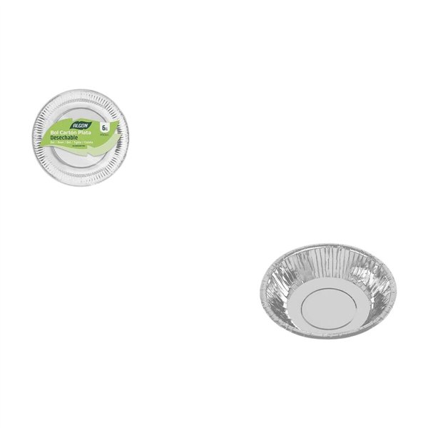 Plate set Algon Silver 450 ml 6 Pieces (18 Units)