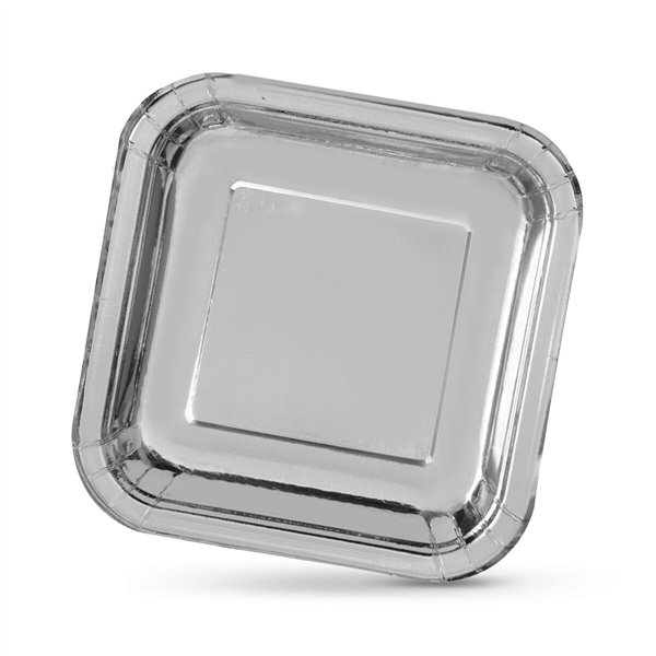 Plate set Algon Silver 26 cm 3 Pieces (18 Units)