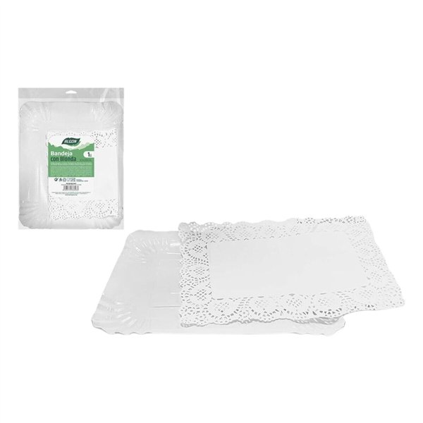 Snack tray Algon Rectangular 32 x 39 x 1 cm 32 x 39 cm (36 Units)