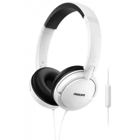 Наушники с оголовьем Philips белые с кабелем