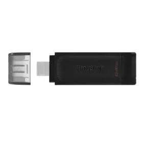 USВ-флешь память Kingston DT70/64GB usb c Чёрный 64 Гб