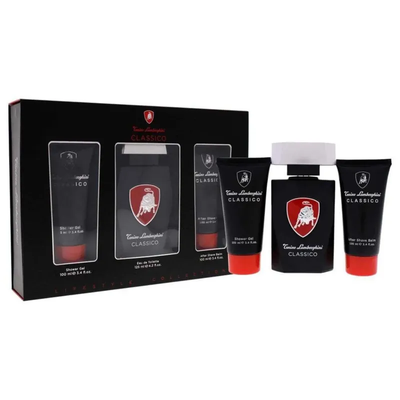 Tonino Lamborghini Classic tualettvesi 125 ml pihustusgeel De Baño 100 ml Balsamo pärast raseerimist 100 ml