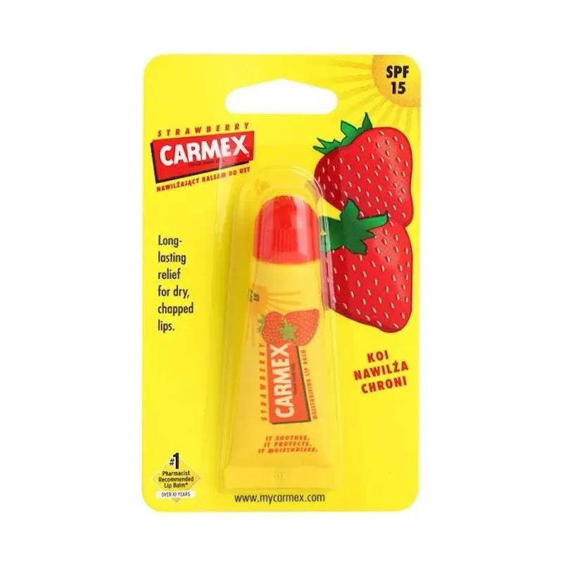 Maitinamasis lūpų balzamas Carmex Carmex Strawberry Spf 15 4,25 g