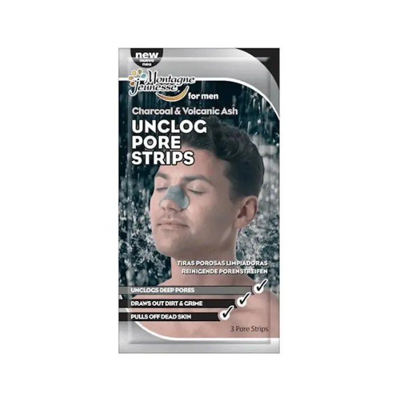 Montagne Jeunesse Charcoal & Volcanic Ash Unclog Pore Strips 3 Units
