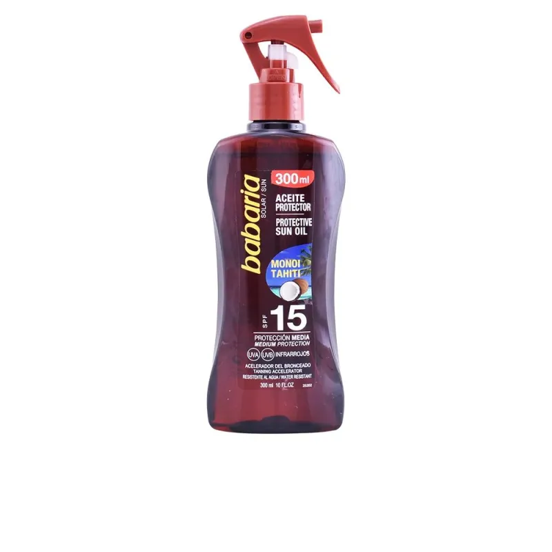 Protective Oil Babaria Solar Aceite Monoi Tahiti Spf 15 300 ml