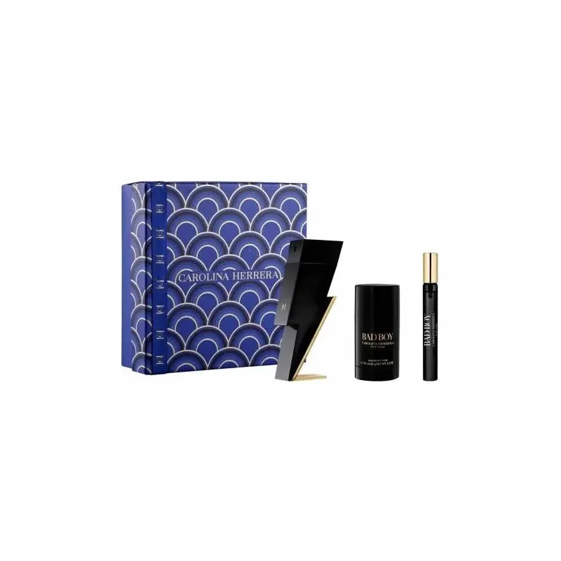 Miesten parfyymisetti Carolina Herrera Bad Boy EDT 3 Kappaletta