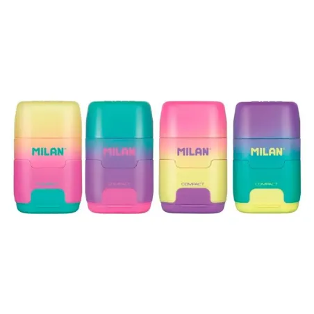 Pyyhekumi ja teroitin -setti Milan Compact Sunset Monivärinen (16 osaa)
