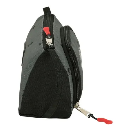 Mokyklinis dėklas BlackFit8 kaukolės formos, juodos ir pilkos spalvos, 20 x 11 x 8,5 cm (32 dalys)