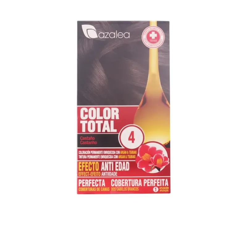 Ilgalaikiai dažai nuo senėjimo Azalea Color Total Platininė blondinė Nº 4-Castano (1 vnt.)