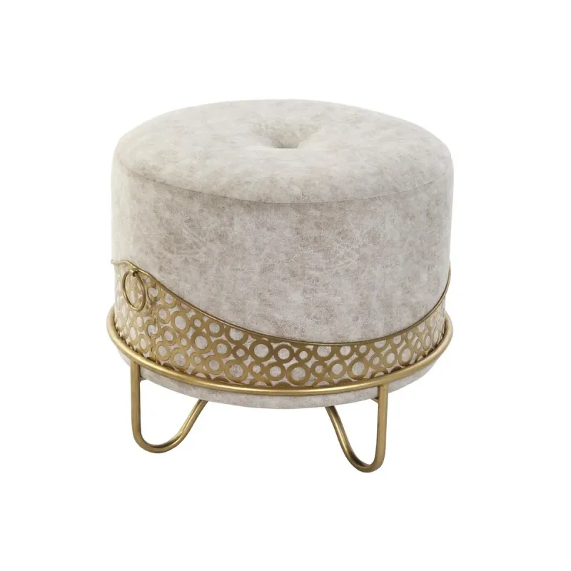 Jalatugi DKD Home Decor 51 x 51 x 44,5 cm vaht, beež, kuldne samet, MDF, puit, etno, 40% metall