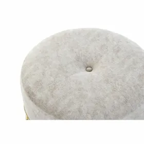 Kāju balsts DKD Home Decor 51 x 51 x 44,5 cm, putuplasts, bēšs, zeltaini samts, MDF, koks, etniskais, 40% metāls