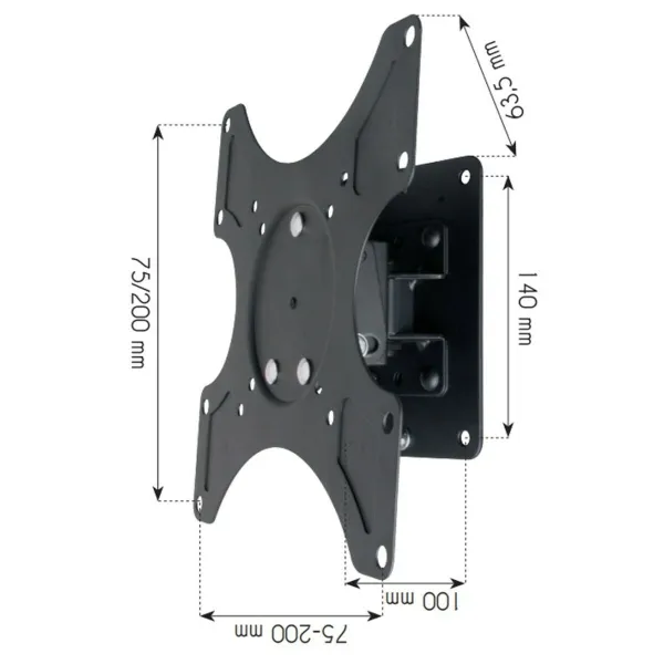 TV Statīvs Techly ICA-LCD 2900B 19" 37" 25 kg