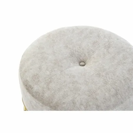 Jalkatuki DKD Home Decor 51 x 51 x 44,5 cm vaahtomuovi beige kultainen sametti MDF puu etninen 40 % metalli
