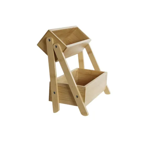 DKD Home Decor -hylly, puu, bambu, 27 x 12 x 25 cm