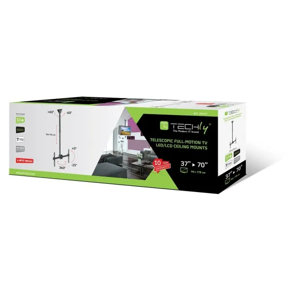 TV Ceiling Support Techly ICA-CPLB 946L 70" 37