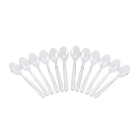 Reusable spoon set Algon Dessert Transparent 12 Units 14 cm