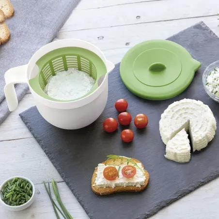 Kotijuustomuotti, mukana käyttöohje ja reseptejä Freashy InnovaGoods