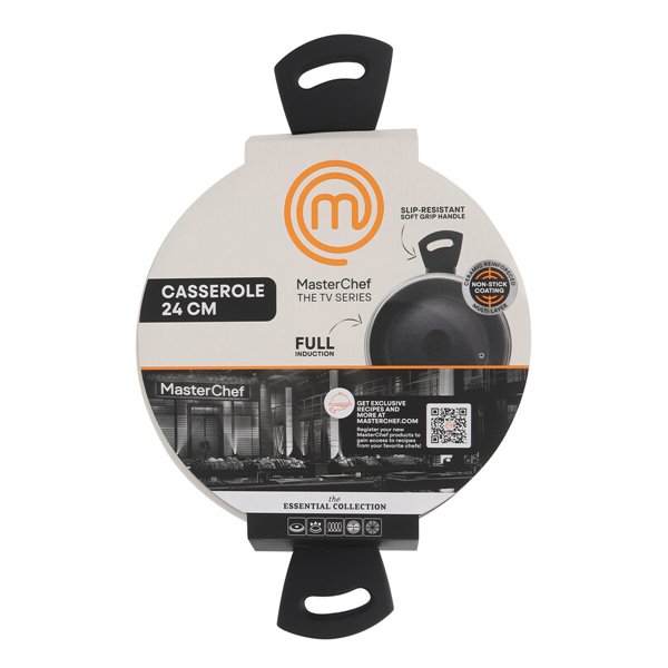 Casserole with lid MasterChef 24 cm (4 Units)