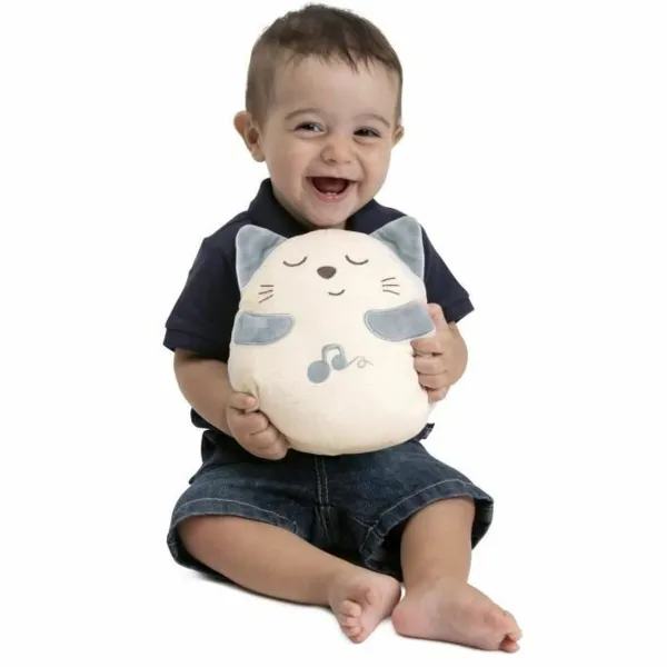 Soft toy with sounds Chicco Cat White