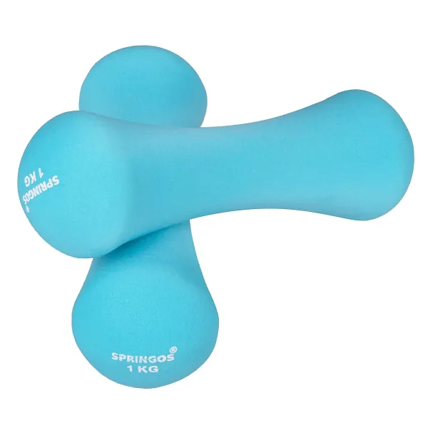 Neopreno hanteliai Springos FA1038 2x1 kg