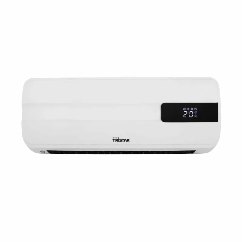 Seinälle asennettava keraaminen jaettu lämmitin Tristar KA-5070 2000 W valkoinen musta/valkoinen