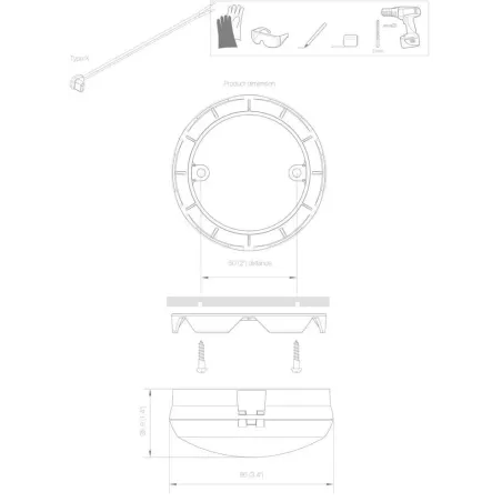 CORVI LED SURFACE 4 LIGHT 6W 4000K 675 Lumens