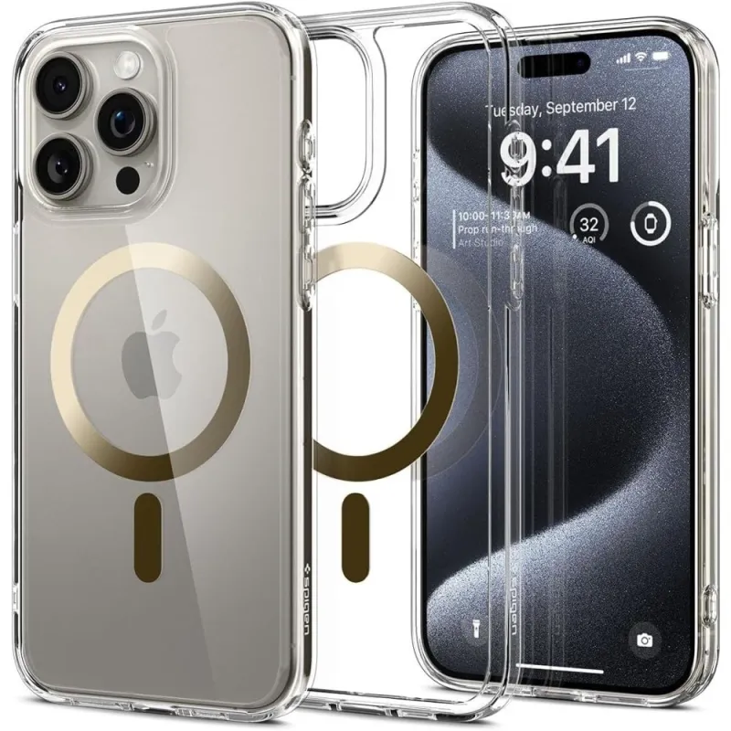 Spigen Ultra Hybrid MagSafe - Case for iPhone 15 Pro (Gold)