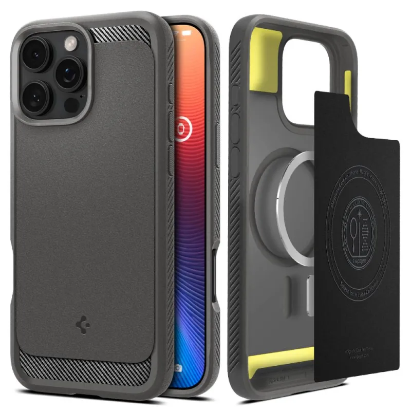 Spigen Rugged Armor Mag MagSafe - Case for iPhone 16 Pro Max (Gray)