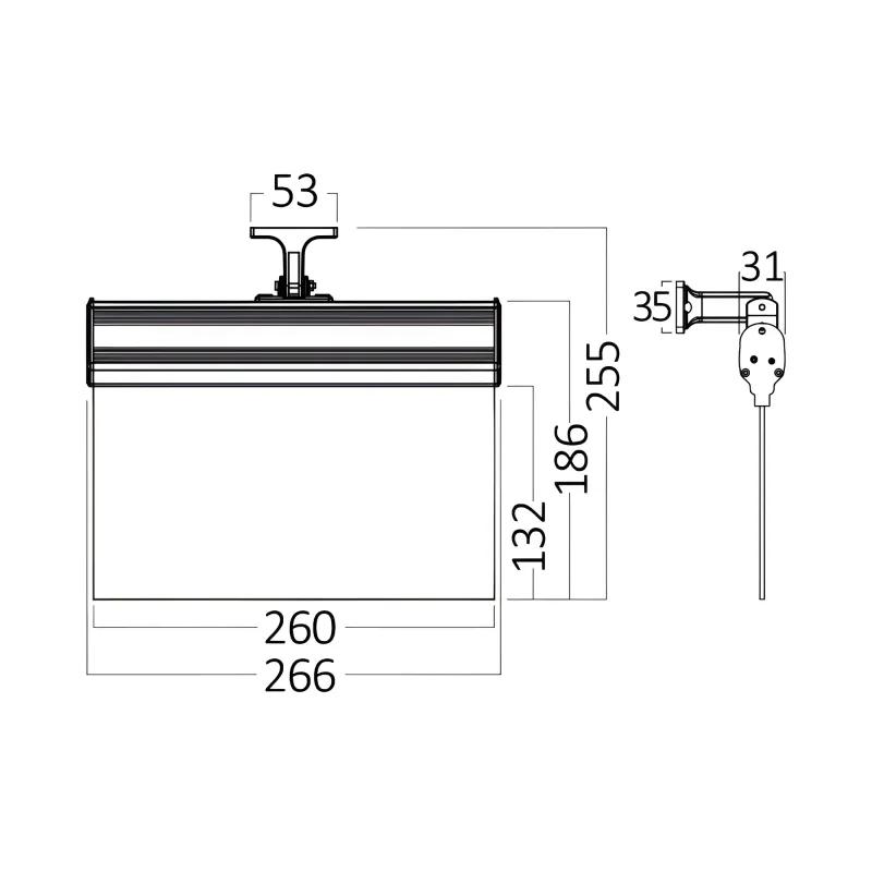 BRY-EXIT-LED-2W-HNG-IP20-WHT-EMERGENCY EXIT