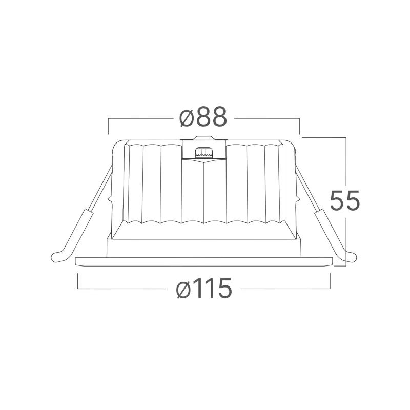 BRY-DOWNLIGHT D12-14W-RND-WHT-3IN1-IP54-LED DOWNLI