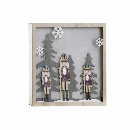 Seinakaunistus DKD Home Decor Pähklipurustaja Puit MDF (2 pcs) (30 x 4.5 x 30 cm)